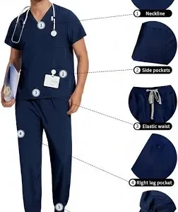 Navy Blue Scrub for men